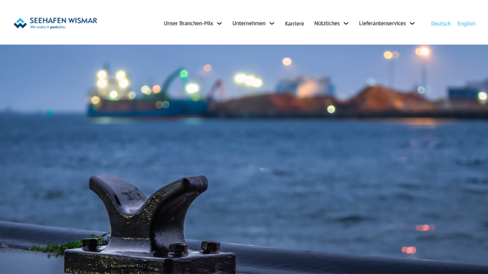 Webseite Seehafen Wismar von my-scale