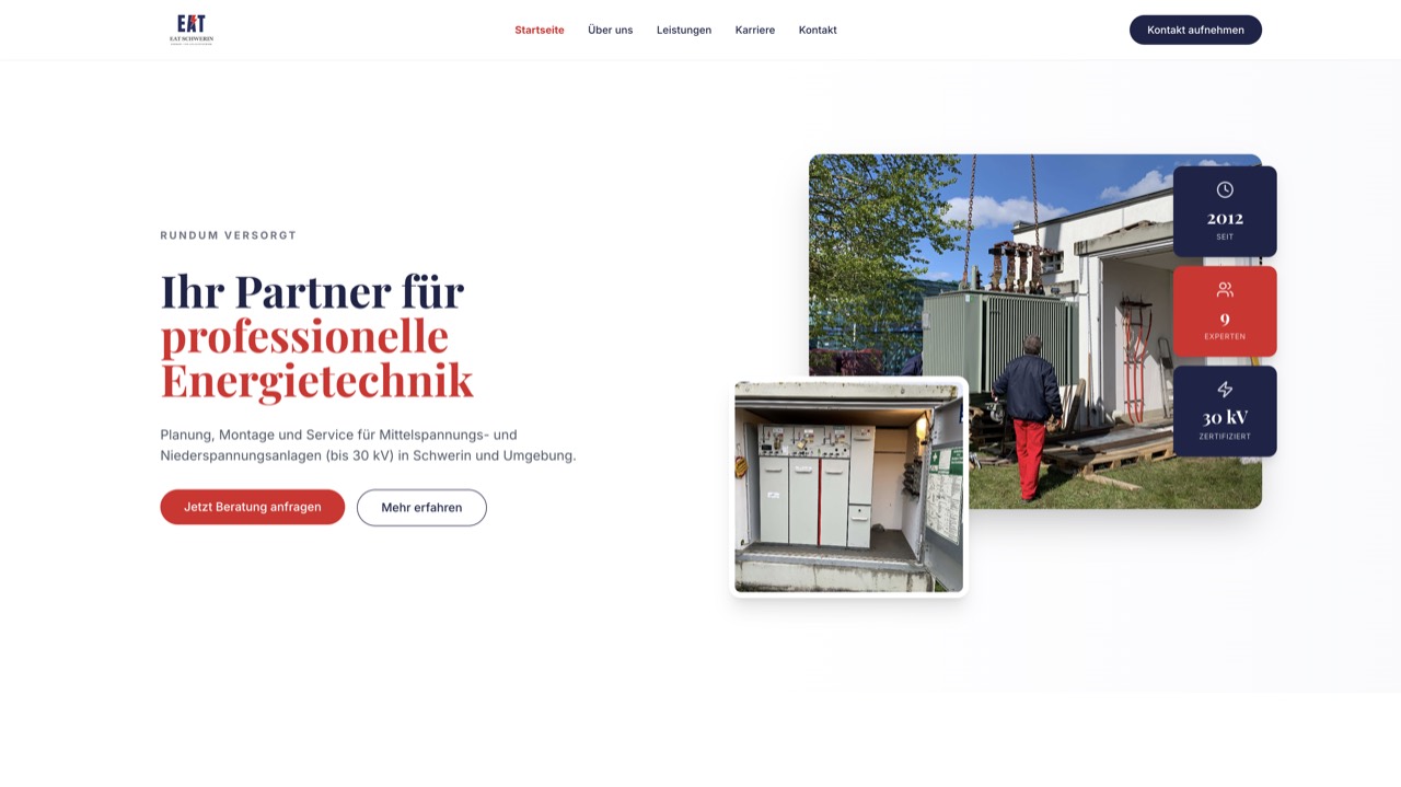 Webseite EAT Schwerin von my-scale