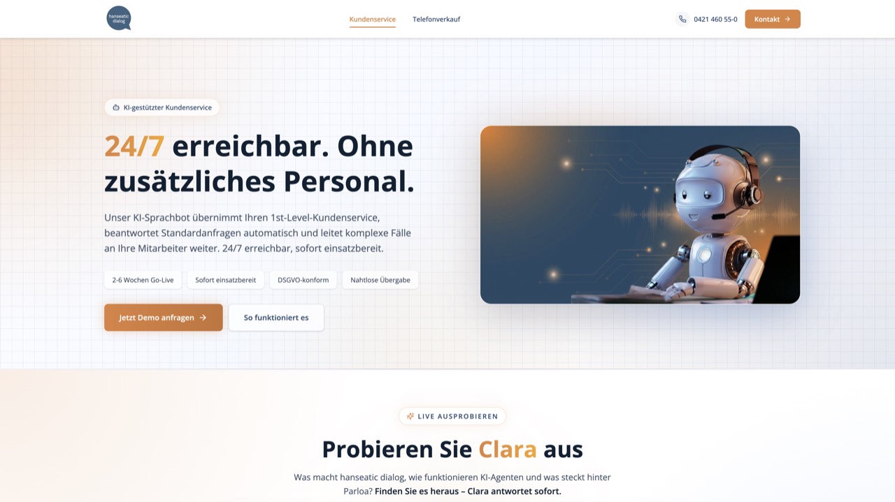 Webseite hanseatic dialog von my-scale