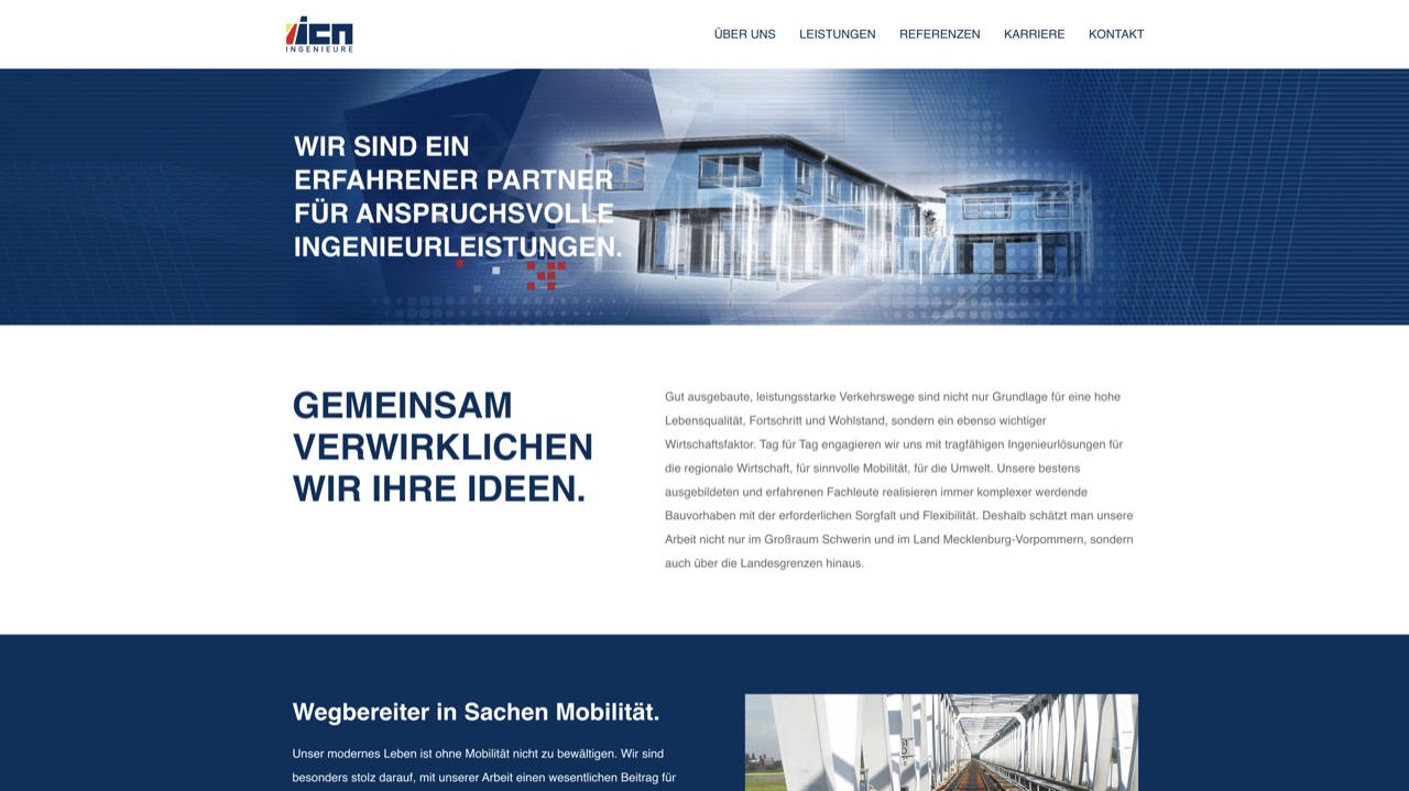 Webseite ICN Ingenieure von my-scale