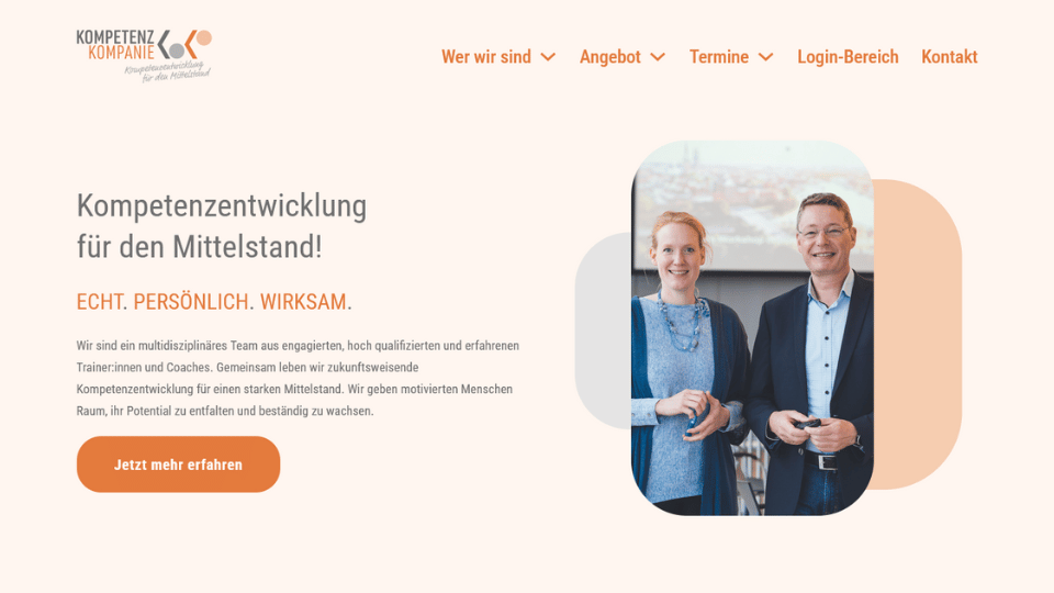 Webseite Kompetenz Kompanie von my-scale