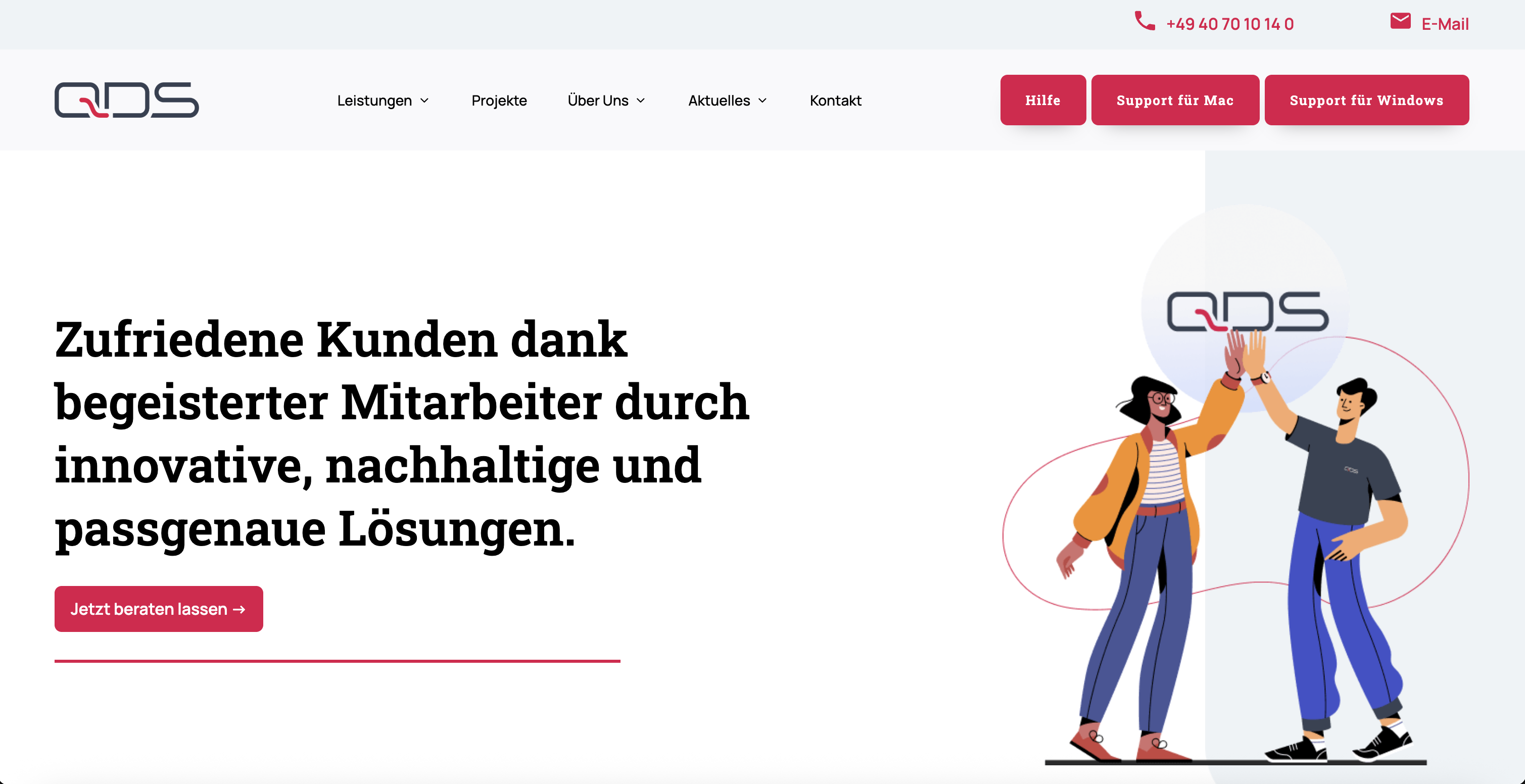 Webseite Q-Data Service GmbH von my-scale
